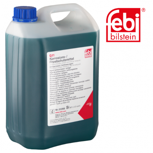 Refrigerante  anticorrosivo / anticongelante G11 (Concentrado) Azul Febi 5 Ltrs.