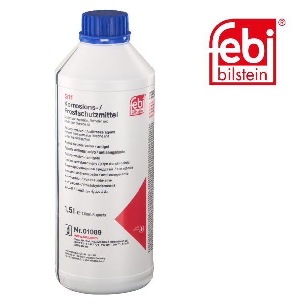 Refrigerante  anticorrosivo / anticongelante G11 (Concentrado) Azul Febi 1,5 Ltr.