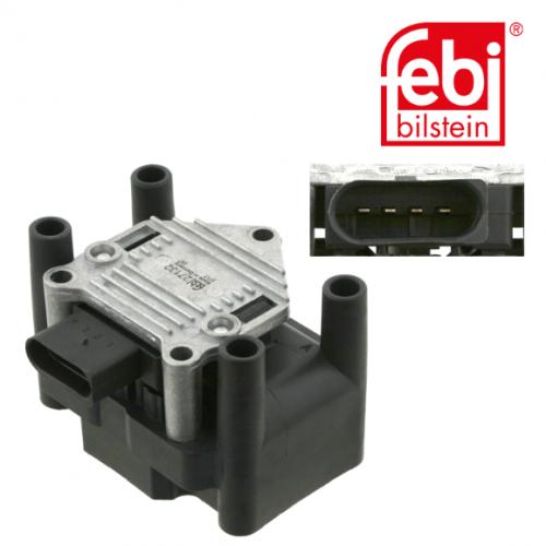 Bobina de Encendido VW Fox Space Fox Cross Fox Bora Polo Golf Beetle Seat Ibiza (6L) Leon (1P-1M) Toledo 1.6 2.0 Audi A3 A4