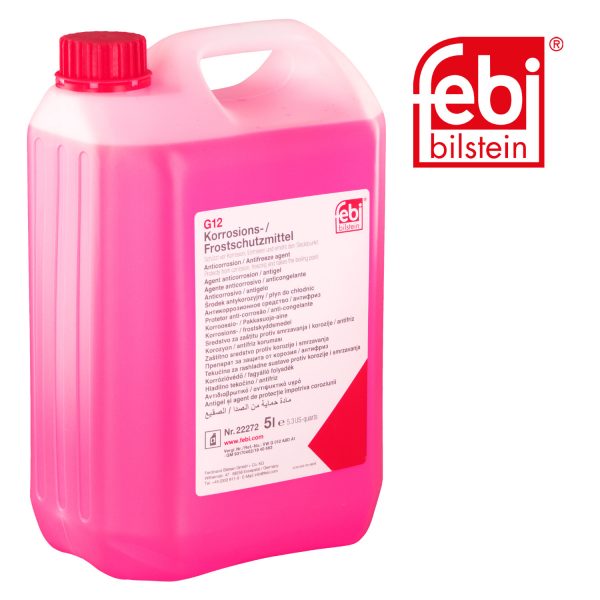 Refrigerante, Agente anticorrosivo / anticongelante G12 (Concentrado)  Rojo Febi 5 Ltrs.
